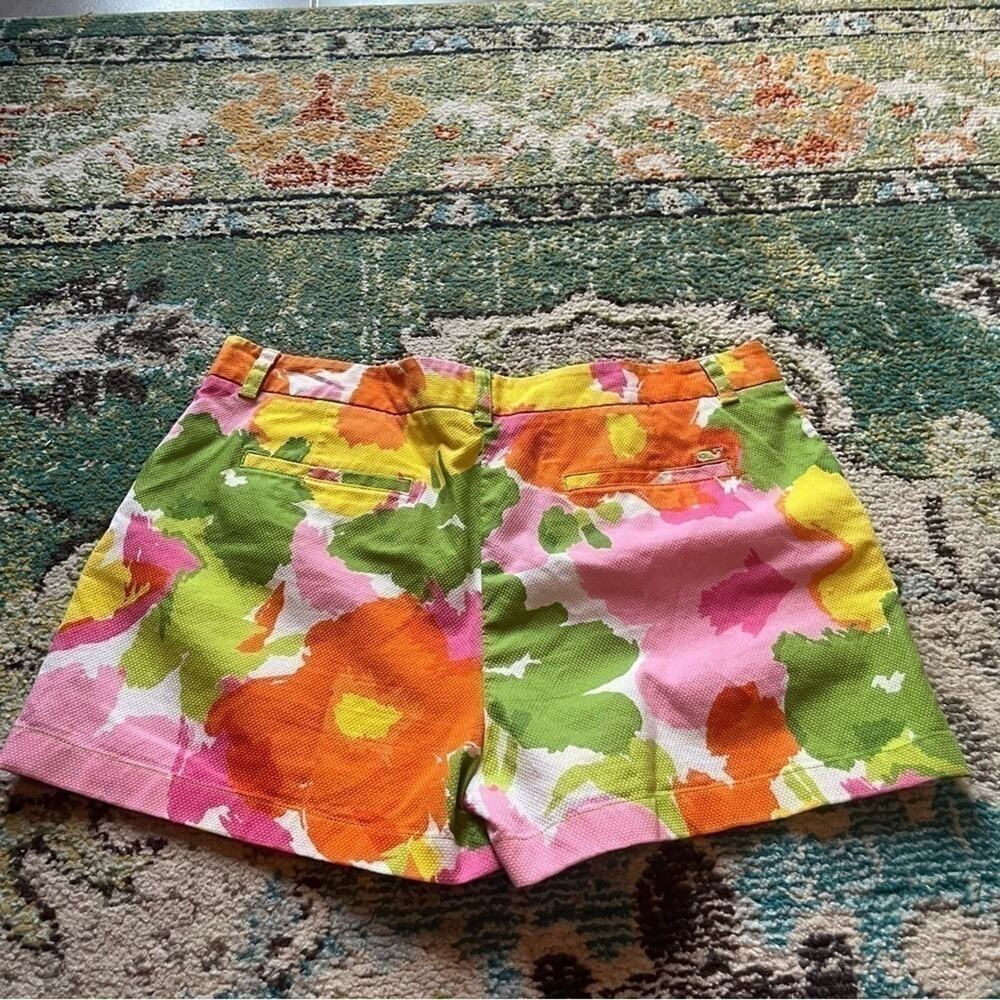 Vineyard Vines Women’s Size 16 Floral Cotton Stretch Shorts Preppy Bright - Picture 8 of 8